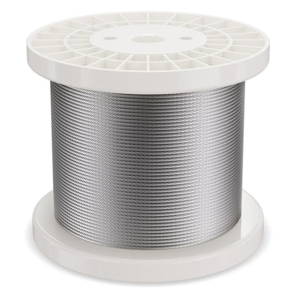 T316 Edelstahlkabel 1/8" 7x7 Stahldraht 600 Fuß Kabelgeländer