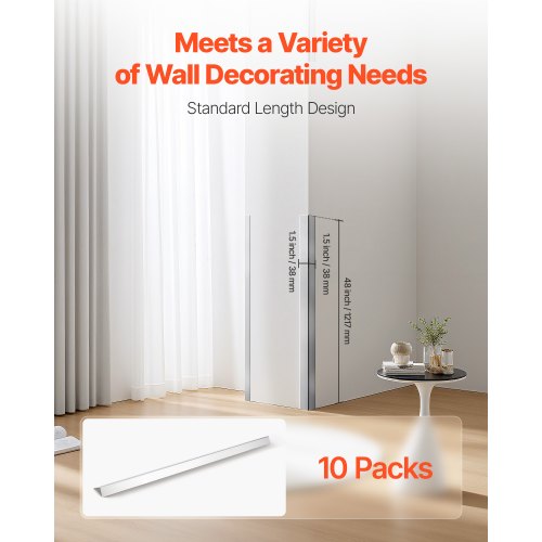 Vägghörnskydd i rostfritt stål 38x38x1217mm 10-pack med 3M-tejp |  EU