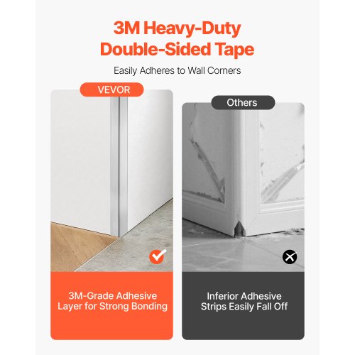 Vägghörnskydd i aluminiumlegering 50x50x1217mm 12-pack med 3M-tejp |  EU