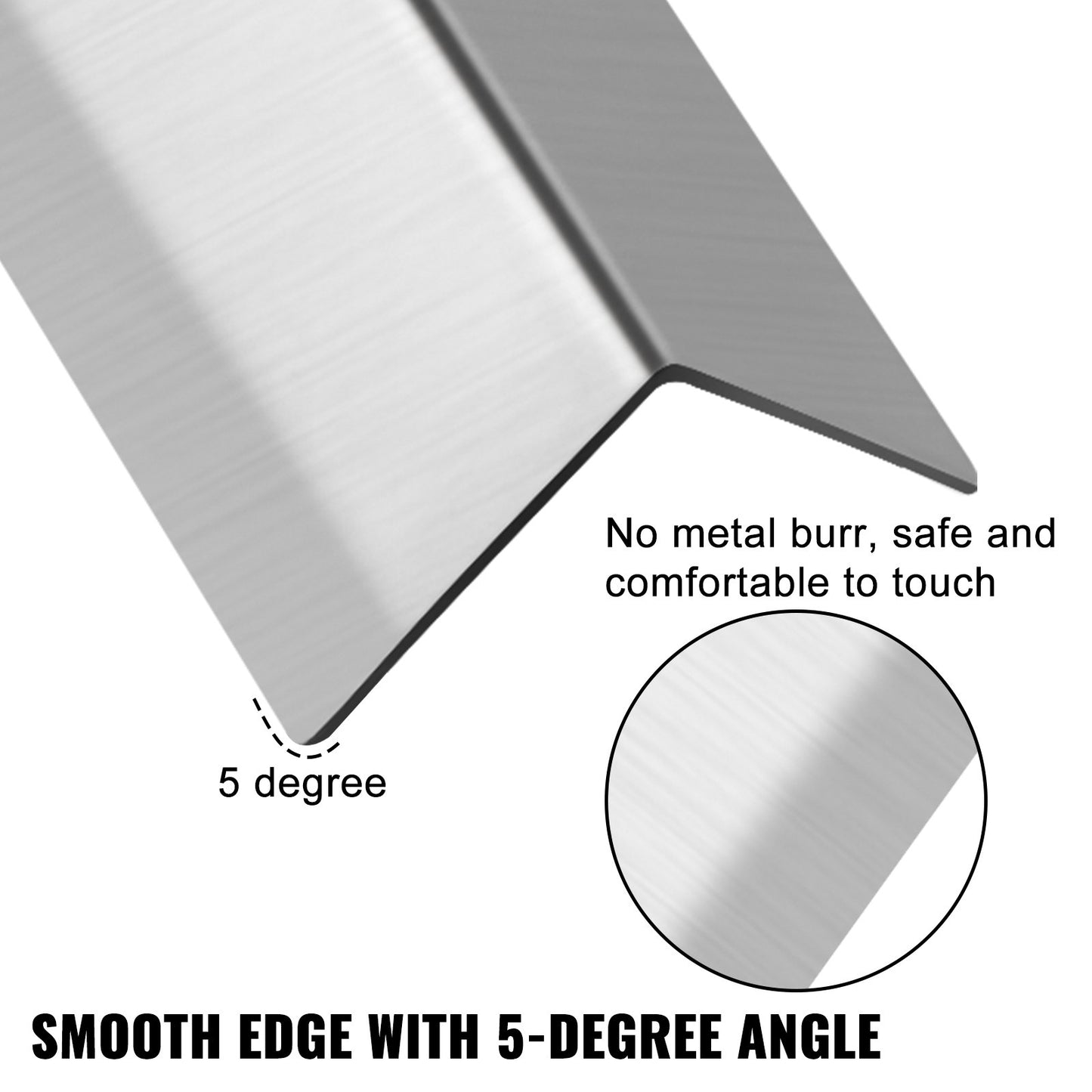 Stainless Steel Corner Guards 2 x 2 x 48 inch Metal Wall Corner Protector Pack of 20 Corner Guards 20 Ga 304 Stainless Corner Guard with 90-Degree Angle for Wall Protection and Decoration