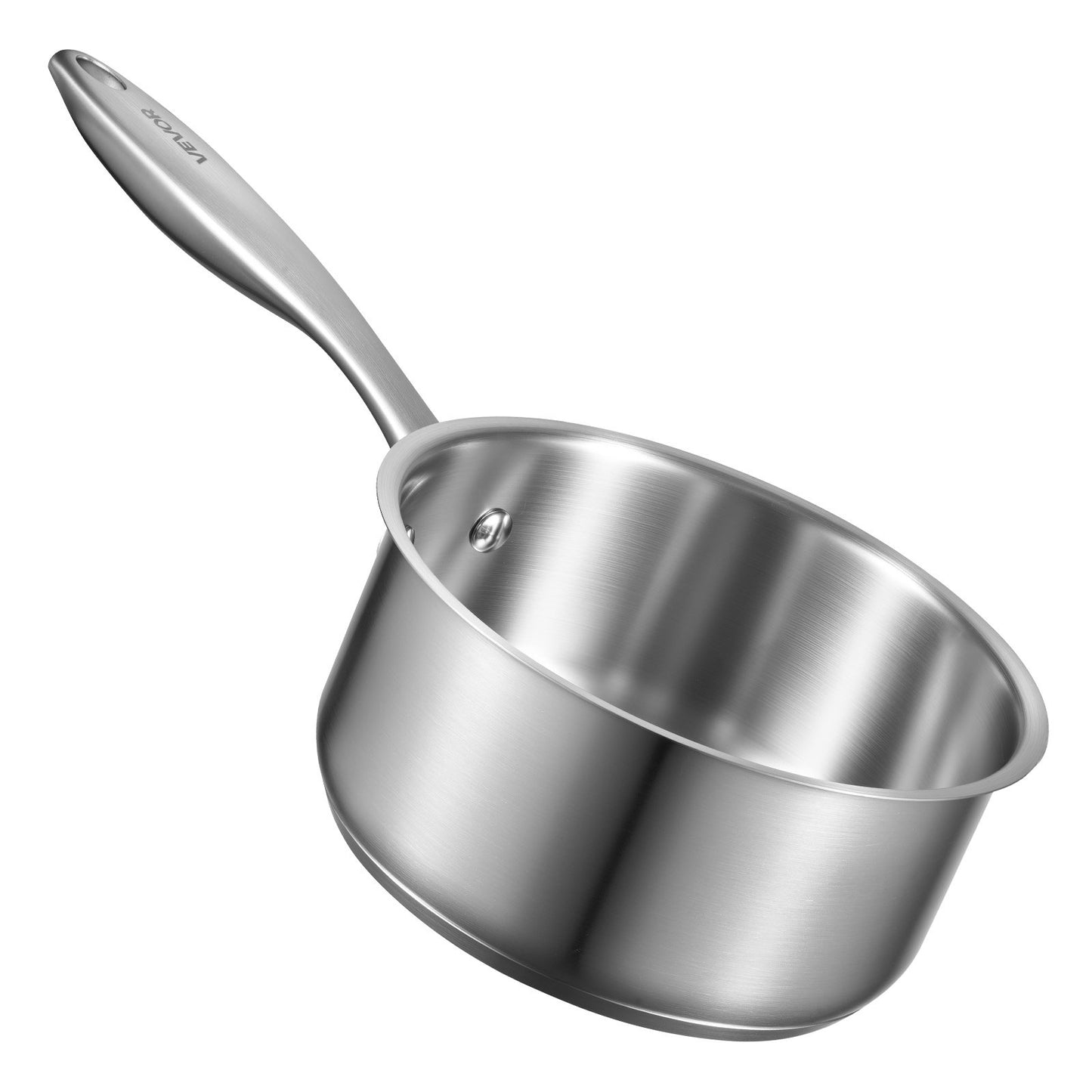 1.5 QT Saucepan with Steamer, Stainless Steel Saucepan with Glass Lid, Multipurpose Nonstick Stainless Steel Sauce Pot with Ergonomic Handle, Friendly for Oven, Dishwasher, Induction Cooker