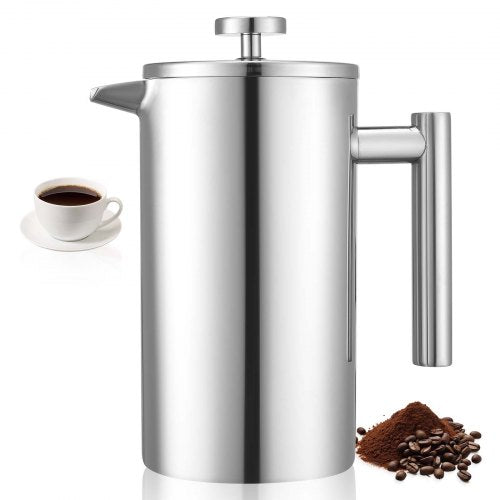 French Press coffee maker 1L stainless steel French Press silver | EU