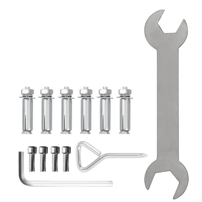 3-Stufen-Geländer, Übergangsgeländer aus Edelstahl, geeignet für flache Oberflächen und 1 bis 3 Stufen, verstellbares Treppengeländer für drinnen und draußen, 100 kg Tragkraft, mit Montagesatz, Veranda, Heimwerker