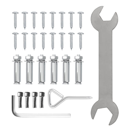5-Stufen-Geländer, Übergangsgeländer aus Edelstahl, geeignet für flache Oberflächen und 1 bis 5 Stufen, verstellbares Treppengeländer für drinnen und draußen, 100 kg Tragkraft, mit Montagesatz, Veranda, Heimwerker