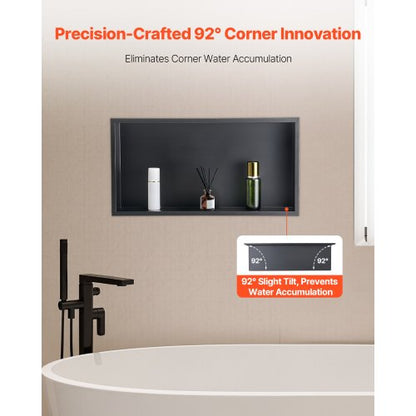 Duschnische 33,0x63,5x10,2cm Wandeinbauregal aus Edelstahl