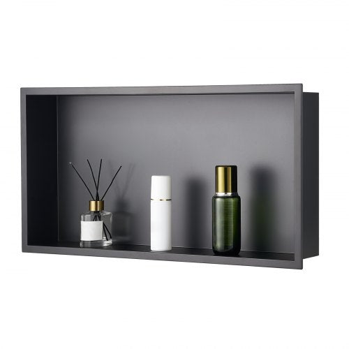 Shower niche 33.0x63.5x10.2cm Recessed wall shelf in stainless steel