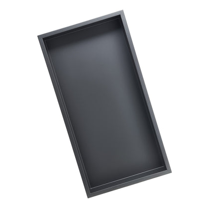 Shower Niche, 13 x 25 x 4 inch Recessed Wall Niche, Heavy-duty Stainless Steel Modern Soap & Shampoo Storage Organizer, Sealed Waterproof, Durable & Easy to Install,Black for Bathroom