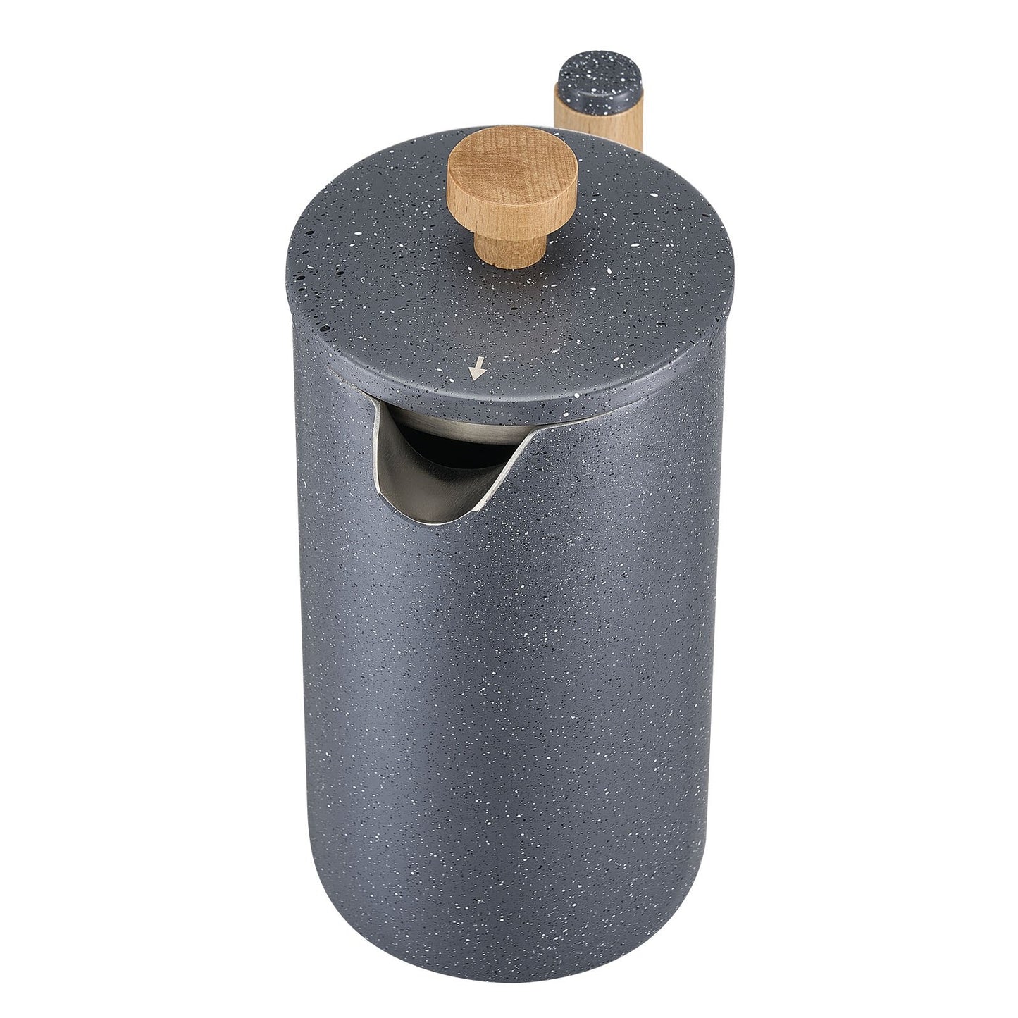 French Press Coffee Maker, 34 Ounce 1 Liter Stainless Steel Coffee Press Tea Maker with Filter, Large Double Wall Insulated French Presses Cold Brew for Camping Travel Home Kitchen, Black