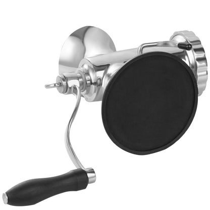 Manual meat grinder, 304 stainless steel hand meat grinder with suction cup + steel table clamp, minced meat sausage machine and 2 cutting plates, sausage tube, grinding head for beef pepper cake