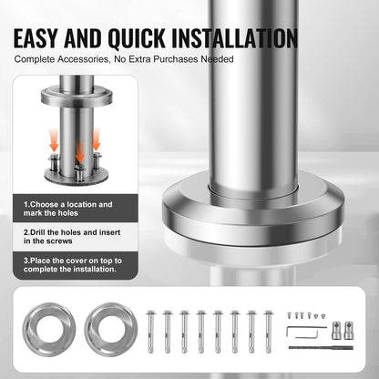 39,4 tum / 100 cm ledstänger för utomhustrappor Trappa veranda däck Senior