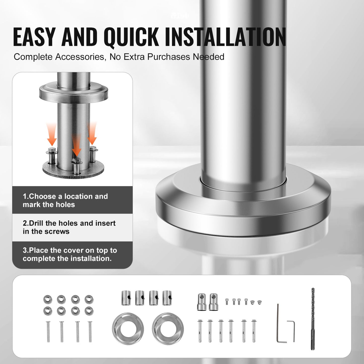 39,4 tum ledstänger för utomhustrappa 2 tvärbalkar Trappa för verandadäck