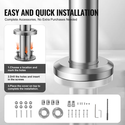 39,4 tum ledstänger för utomhustrappa 2 tvärbalkar Trappa för verandadäck