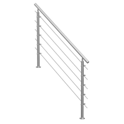 59in Handrails for Outdoor Stairs 5 Crossbars Stairs for Porch Deck