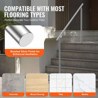 59 Zoll/150 cm Handläufe für Außentreppen Treppe für Senioren Veranda Deck