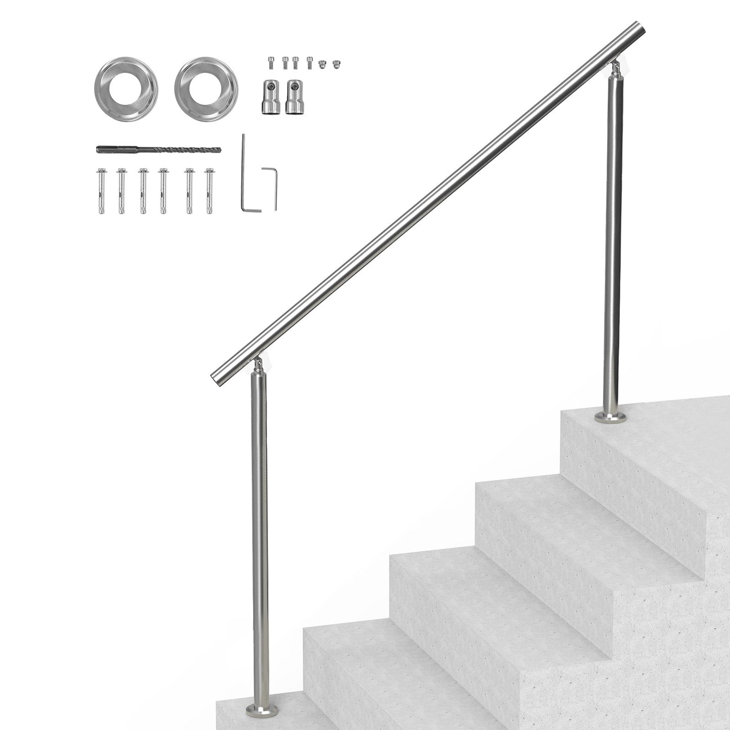 59 Zoll/150 cm Handläufe für Außentreppen Treppe für Senioren Veranda Deck