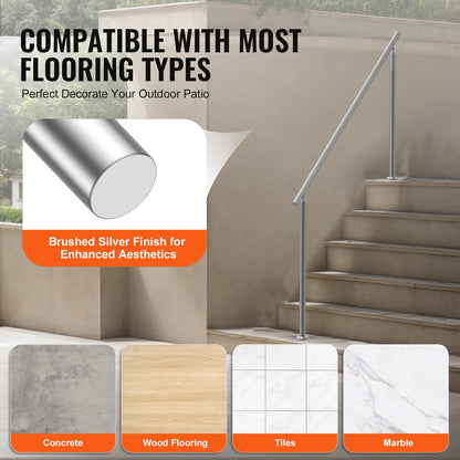 70.9 inch/180 cm handrails for outdoor stairs staircase Seniors porch deck