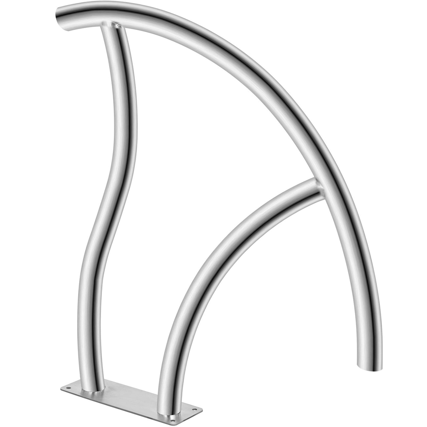 Pool handrail, 30" x 30" pool stair rail, 2 stainless steel pool stair treads with 375 pound load capacity, pool rail with quick-mount base plate and complete mounting hardware