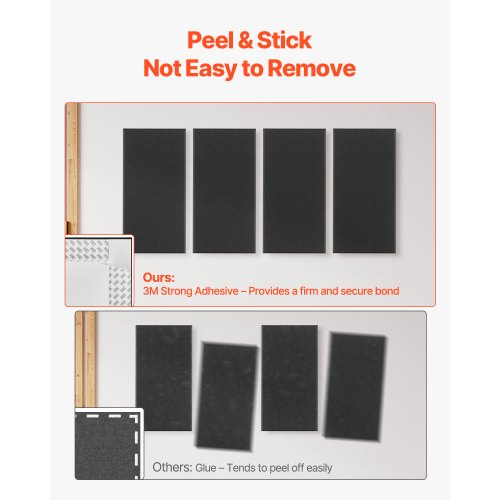 4 Akustik-Wandpaneele 5 cm stark 63 x 28 cm selbstklebend schwarz | EU