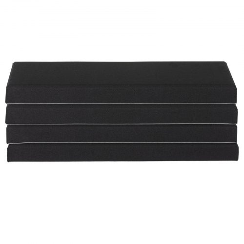 4 Akustik-Wandpaneele 5 cm stark 63 x 28 cm selbstklebend schwarz | EU