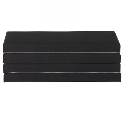 4 Akustik-Wandpaneele 5 cm stark 63 x 28 cm selbstklebend schwarz | EU