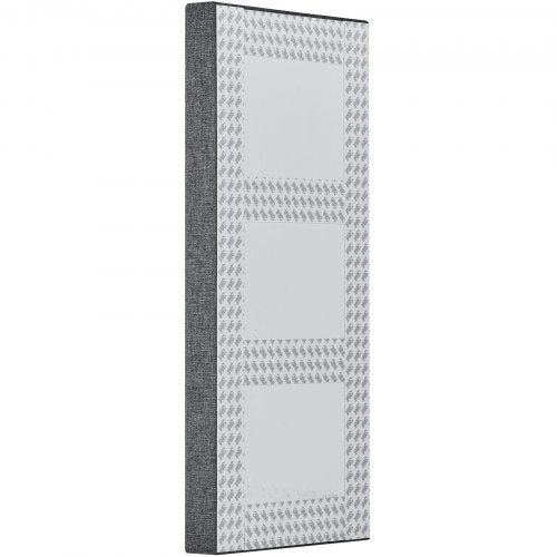 4 Akustik-Wandpaneele 5 cm stark 63 x 28 cm selbstklebend grau