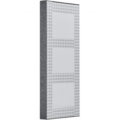 4 Akustik-Wandpaneele 5 cm stark 63 x 28 cm selbstklebend grau