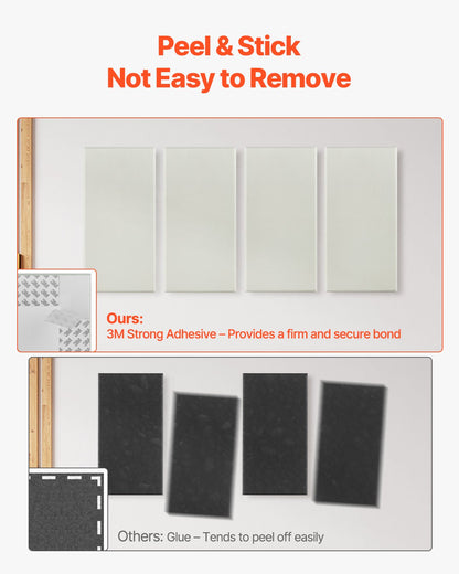 4 PCS Acoustic Panels, 2 inch Thick 23.6 x 11.8 inch Fiberglass Sound Absorbing Panels, Self-adhesive Soundproof Wall Boards, for Studios, Office, Home Theater,Meeting Room, Beige