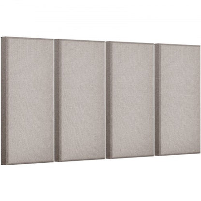 4 acoustic wall panels 5 cm thick 63 x 28 cm self-adhesive camel colored | EU
