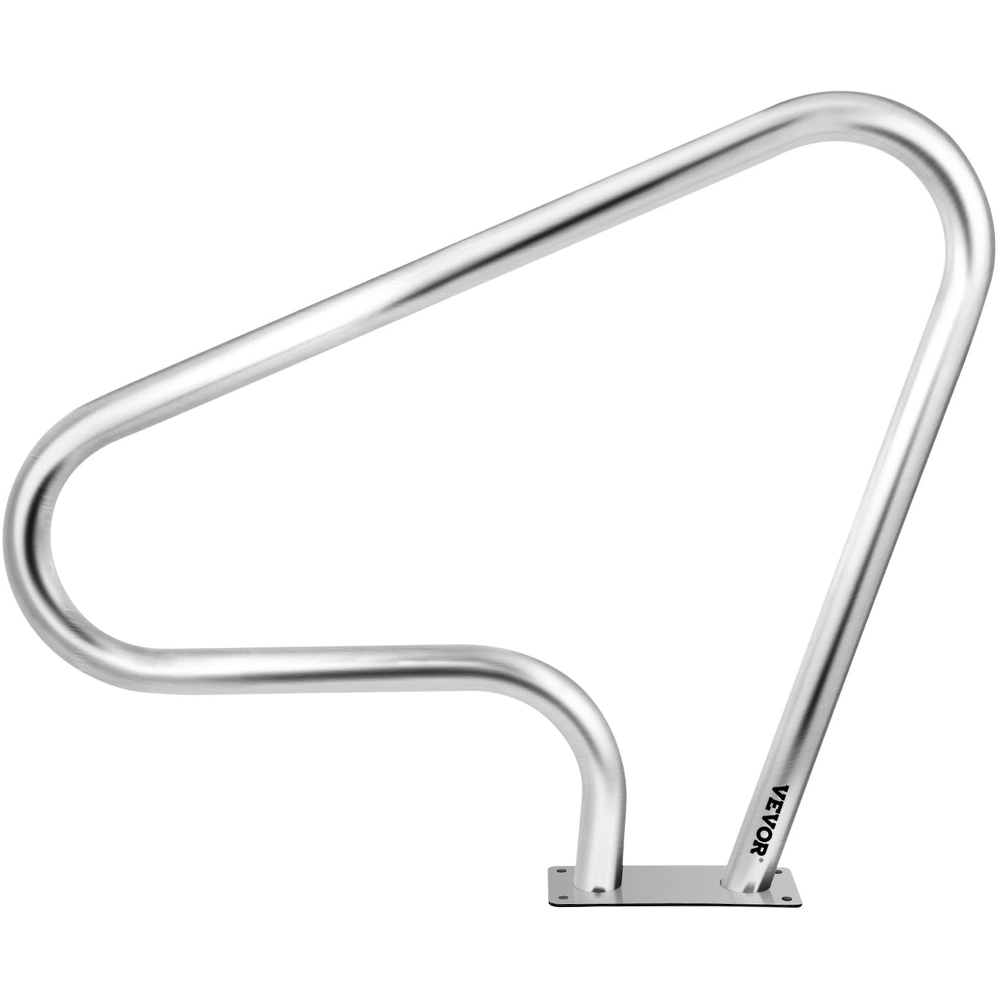 Poolräcke 39x32" Poolräcke 304 Rostfritt stål 250LBS Lastkapacitet Silver Rostskyddad poolhandledare Humaniserad poolhandledare med blått greppskydd & M8-borr och självtejpande skruvar