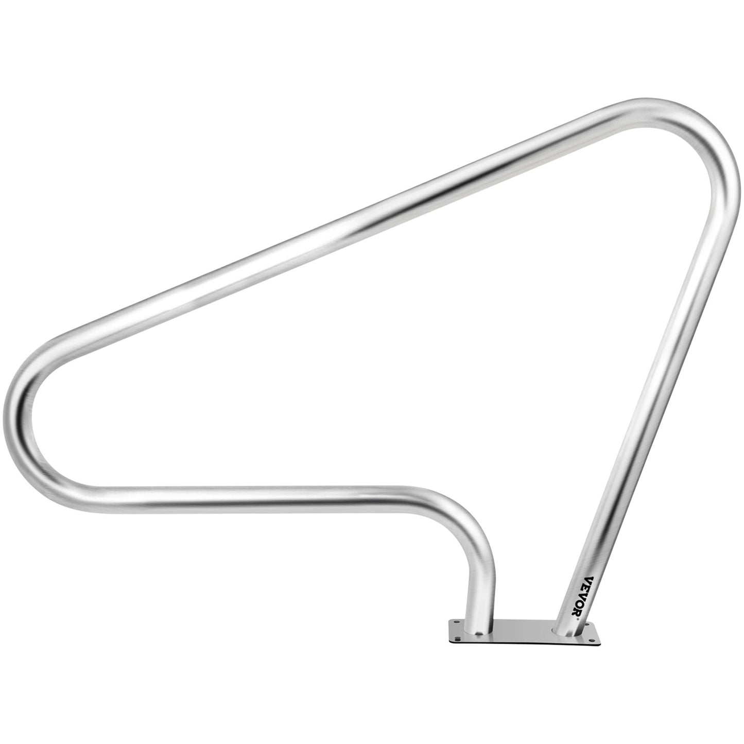 Poolräcke 48x36" Poolräcke 304 rostfritt stål 250LBS Lastkapacitet Silver Rostskyddad poolhandledare Humaniserad poolhandledare med blått greppskydd & M8 borr och självtejpande skruvar