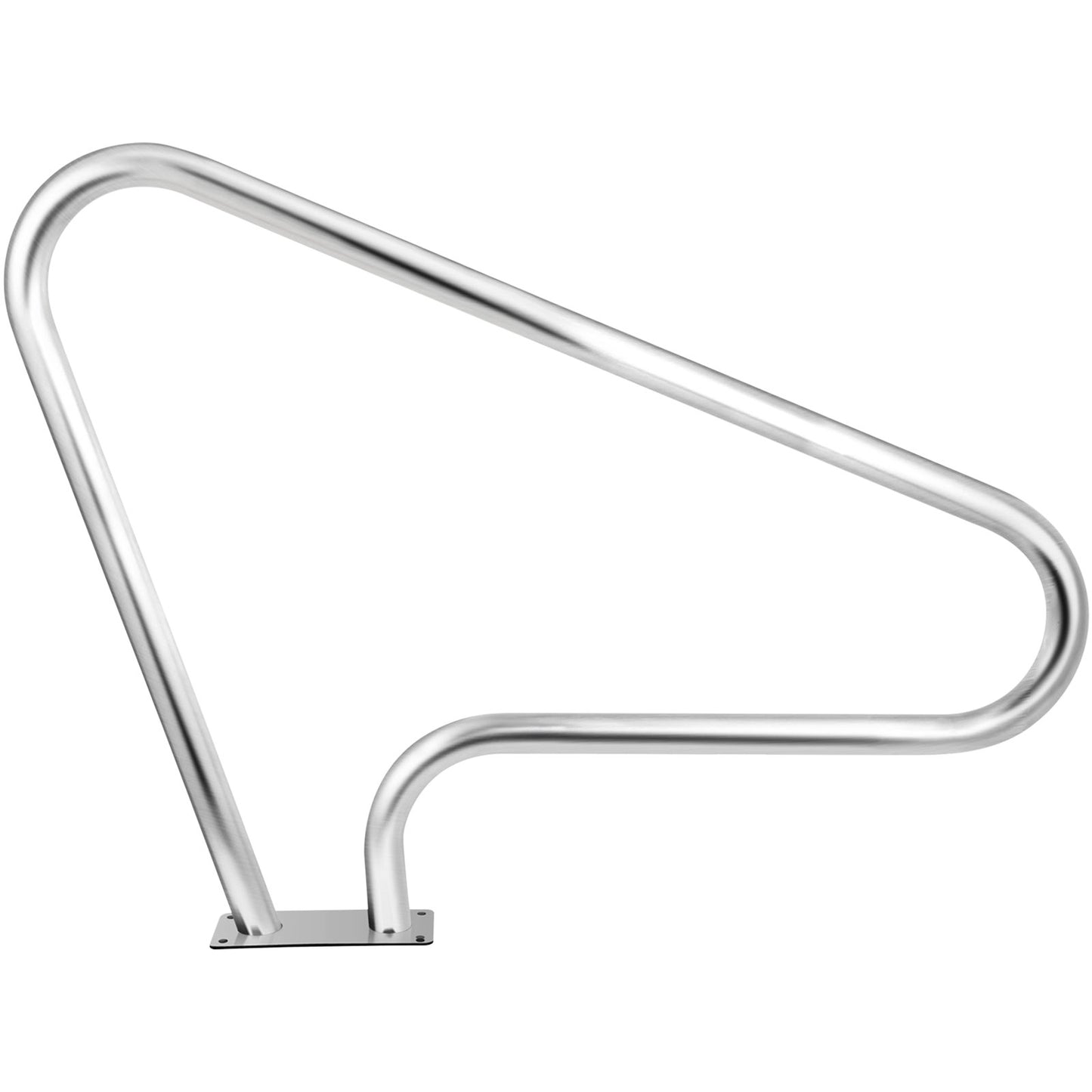 Poolräcke 48x36" Poolräcke 304 rostfritt stål 250LBS Lastkapacitet Silver Rostskyddad poolhandledare Humaniserad poolhandledare med blått greppskydd & M8 borr och självtejpande skruvar