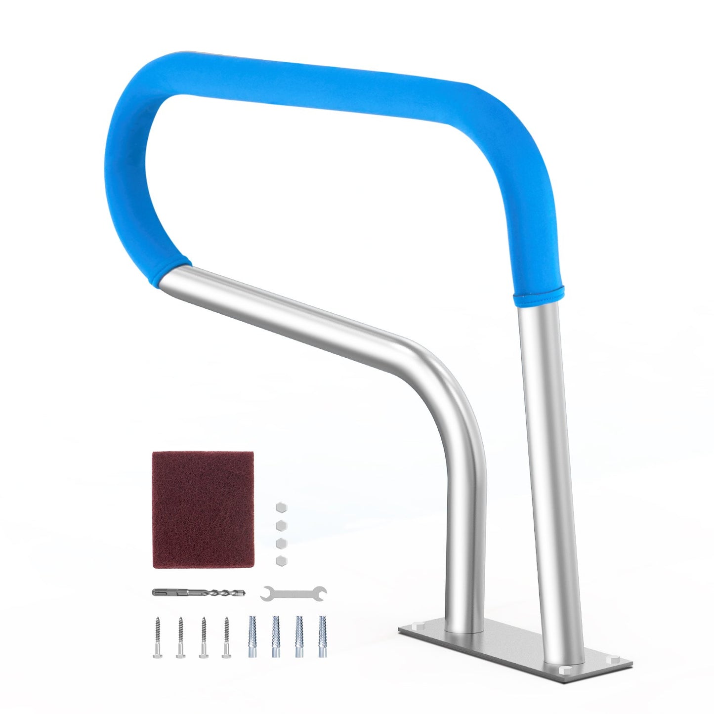 Pool Handledare 32 x 23 tum rostfritt stål med bottenplatta för spabad