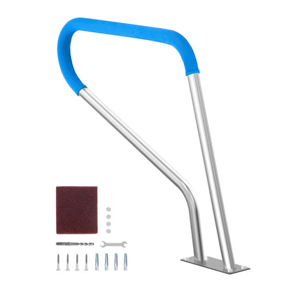 Pool-Handlauf 39 x 32 Zoll Edelstahl mit Grundplatte für Whirlpool