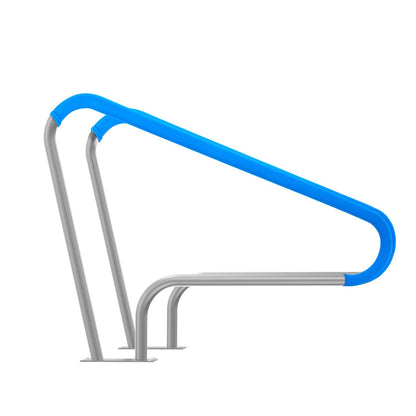 Pool-Handlauf, 2 Stück, 122 x 91 cm, Edelstahl, mit Grundplatte für Whirlpool