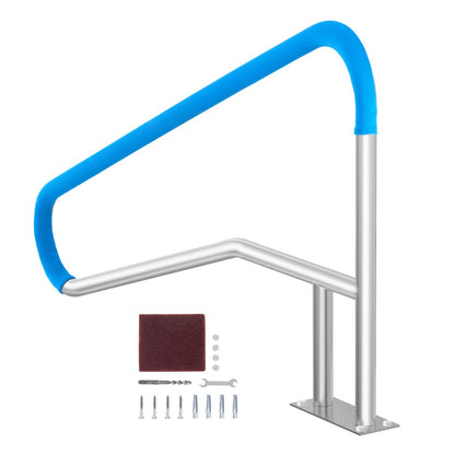 Pool Handledare 55 x 32 tum rostfritt stål med bottenplatta för spabad