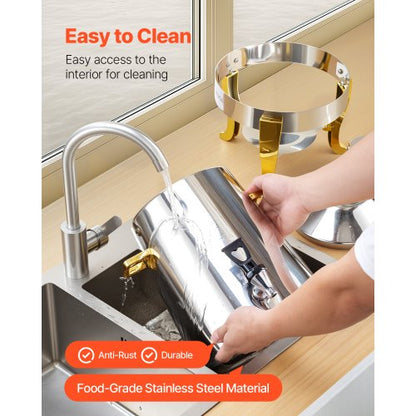 Rostfritt Stål Dispenser för Varmt Te och Kall Dryck 13L Dryckesdispenser