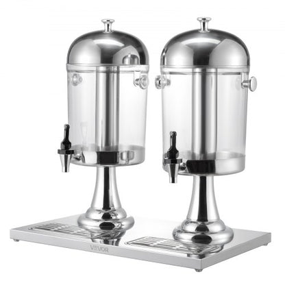 Drinks Dispenser 8L x 2 Drinks Dispenser for Party with Pouring Tray