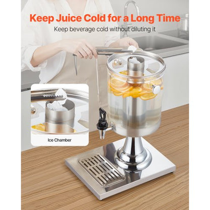 Beverage Dispenser 8L Beverage Dispenser for Parties with Drip Tray