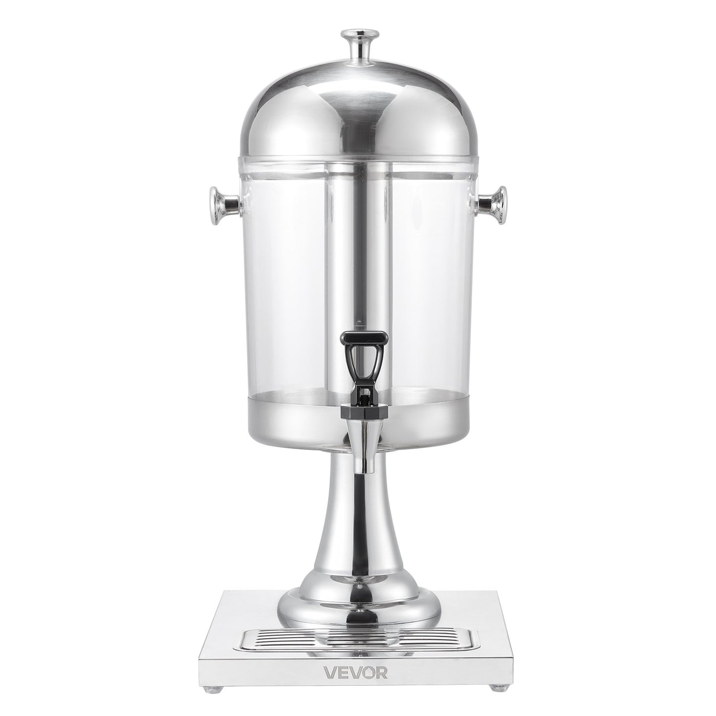 Beverage Dispenser, 2.1 Gallon Drink Dispenser for Parties, Stainless Steel + Plastic Juice Dispensers with Spigot Ice Chamber Tray, Iced Tea Lemonade Juice Dispensers, for Restaurants, Hotels