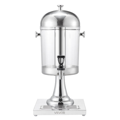 Beverage Dispenser, 2.1 Gallon Drink Dispenser for Parties, Stainless Steel + Plastic Juice Dispensers with Spigot Ice Chamber Tray, Iced Tea Lemonade Juice Dispensers, for Restaurants, Hotels