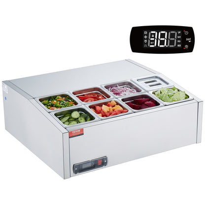 Countertop Refrigerated Salad Pizza Prep Station 145 W Stainless Guard CE