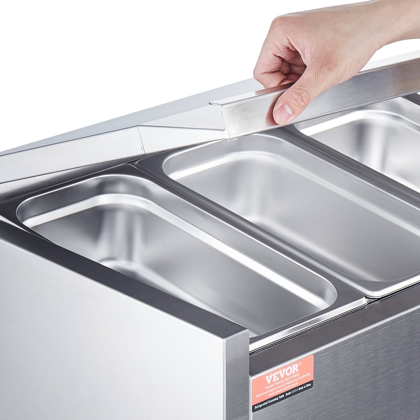 Countertop Refrigerated Salad Pizza Prep Station 140 W Stainless Guard CE