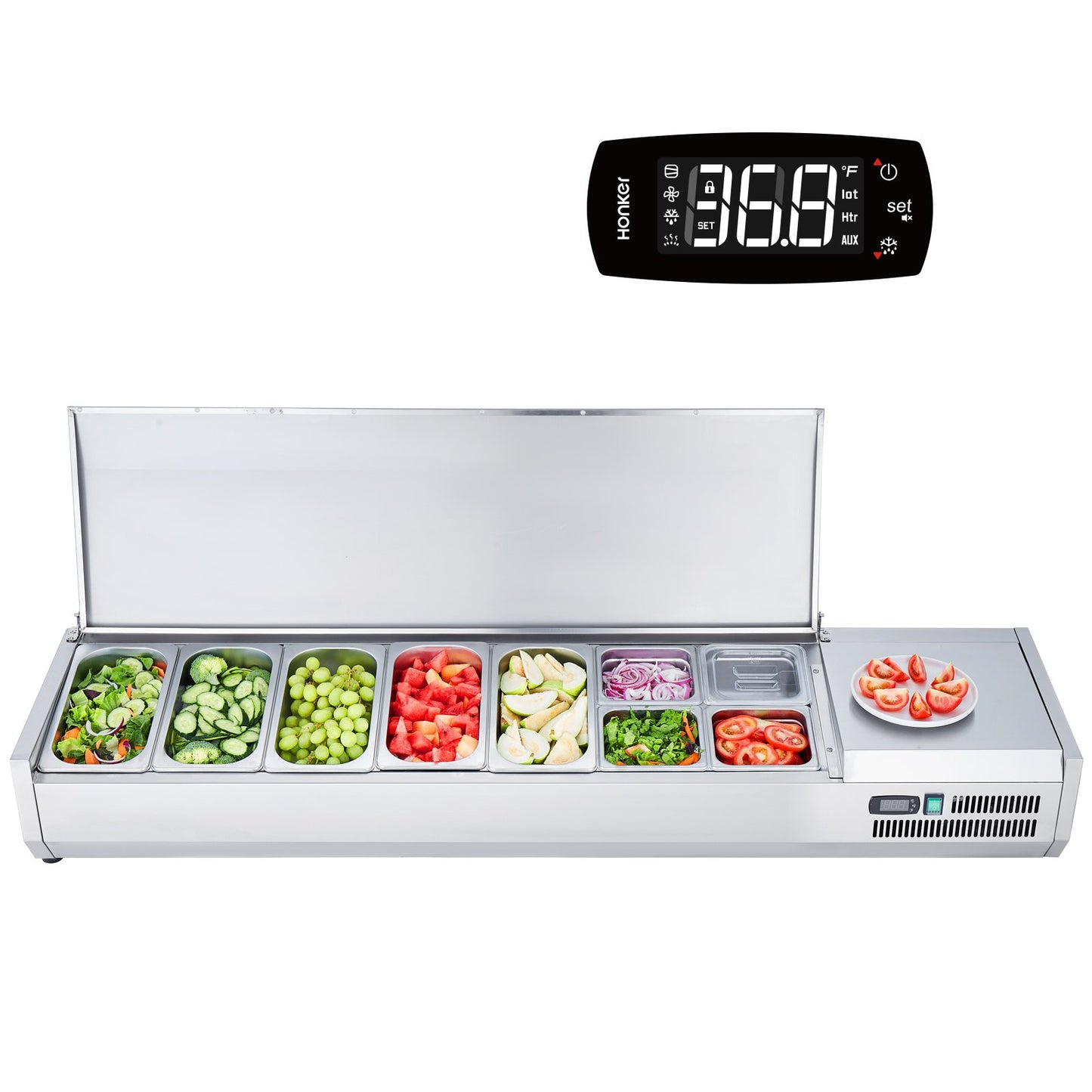 Countertop Refrigerated Salad Pizza Prep Station 165 W Stainless Guard CE