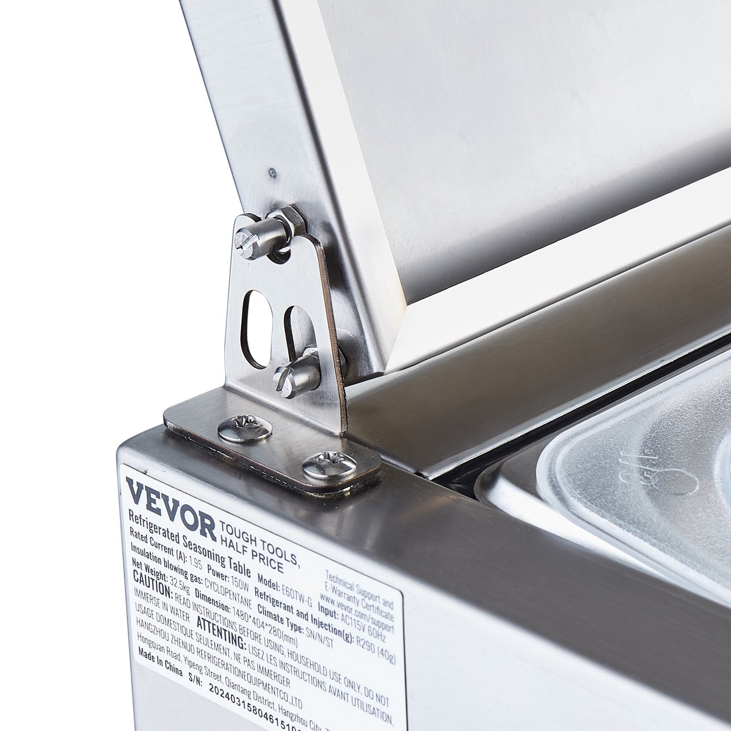 Countertop Refrigerated Salad Pizza Prep Station 165 W Stainless Guard CE