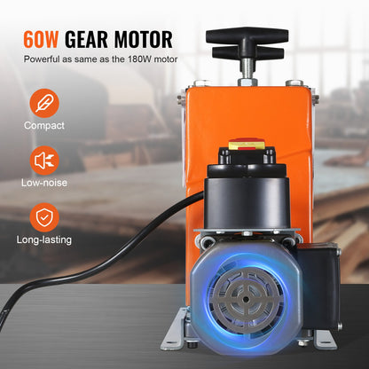 Automatic wire stripping machine, 0.06''-0.98'' Electric motorized cable stripper, 60 W, wire stripper with reference for visible stripping depth, 6 round and 1 flat channels for recycling copper scrap