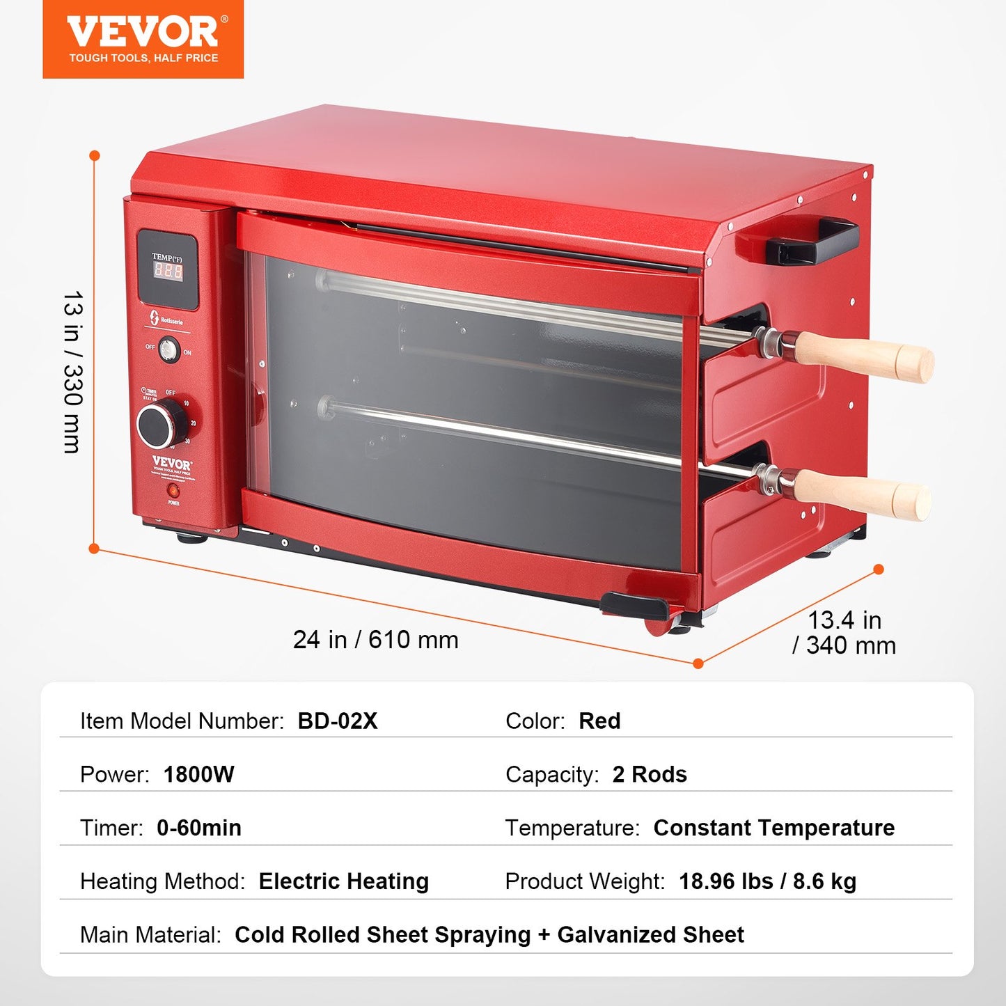 Stainless Steel Shawarma Grill Machine Electric Gyro Rotisserie Machine