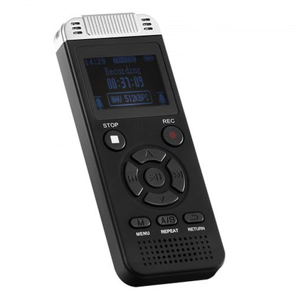 Digital Voice Recorder 128GB Röstaktiverad ljudinspelare med USB MP3 |  EU