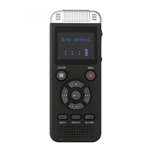 Digital Voice Recorder 128GB Röstaktiverad ljudinspelare med USB MP3 |  EU