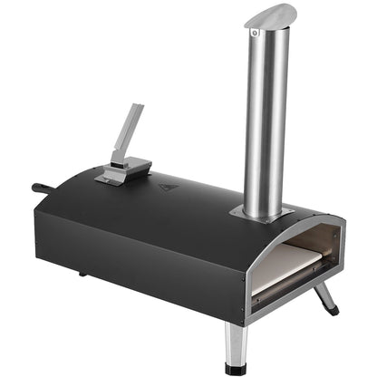 12" Outdoor Pizza Oven Portable Wood Pellet Pizza Oven Iron Spray Camping