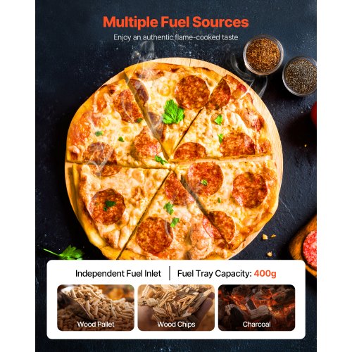 12" Outdoor-Pizzaofen, tragbarer Holzpelletofen mit Eisenspray für Camping